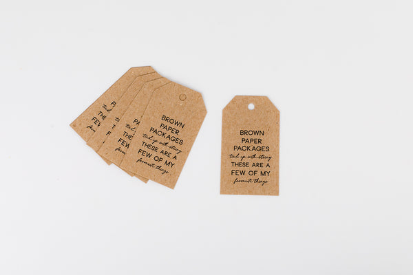 Brown Gift Tags – The Pop By Company
